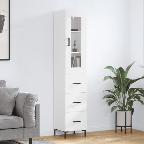 Highboard 34.5X34X180 Cm Engineered Wood