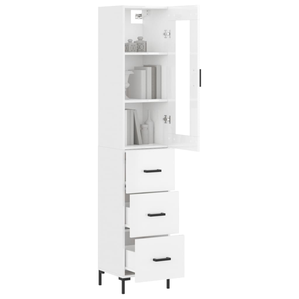 Highboard 34.5X34X180 Cm Engineered Wood