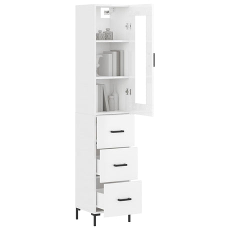 Highboard 34.5X34X180 Cm Engineered Wood