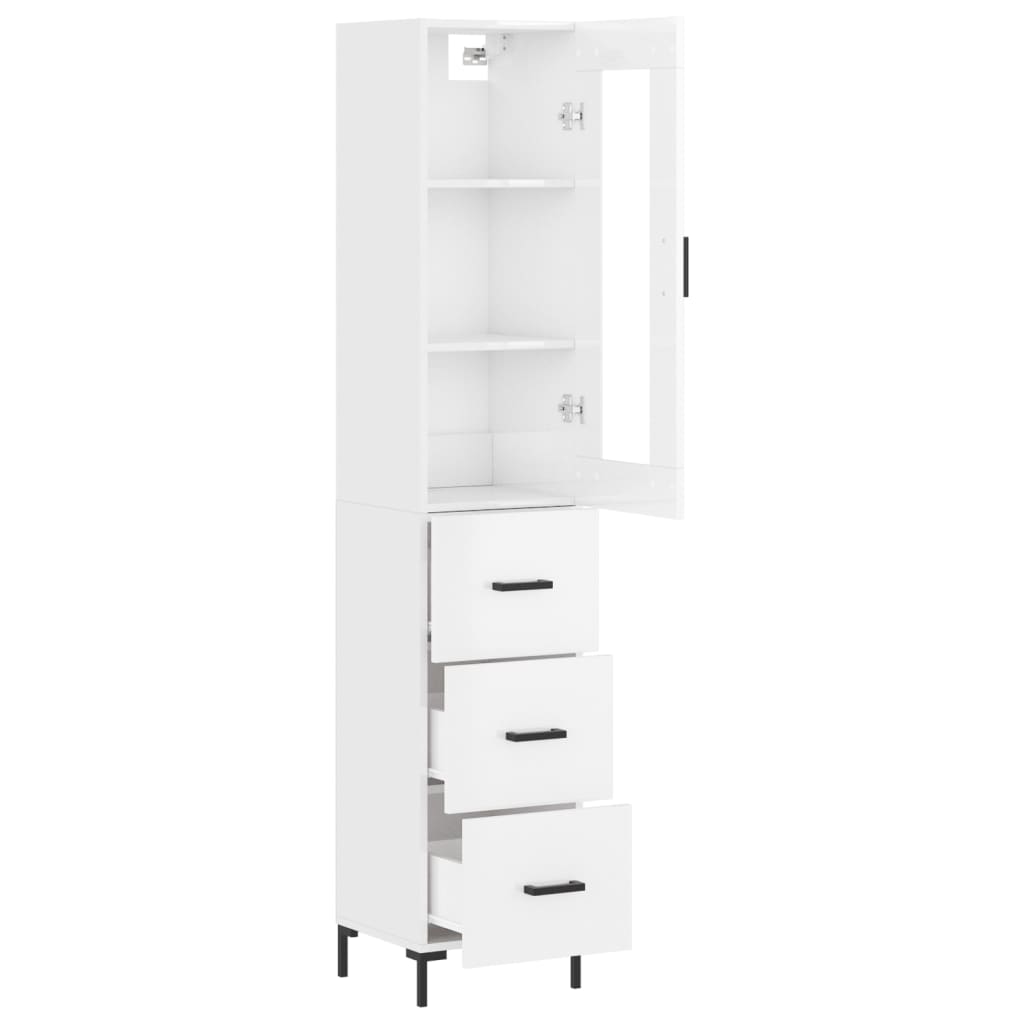Highboard 34.5X34X180 Cm Engineered Wood