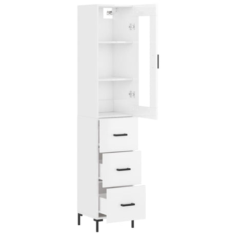 Highboard 34.5X34X180 Cm Engineered Wood