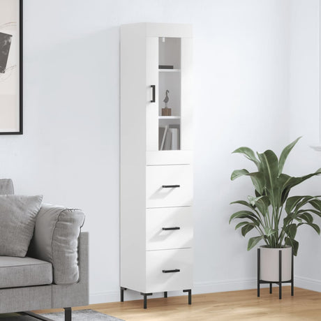 Highboard 34.5X34X180 Cm Engineered Wood