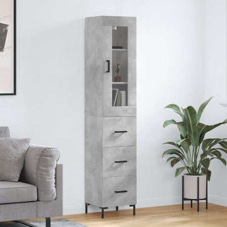 Highboard 34.5X34X180 Cm Engineered Wood