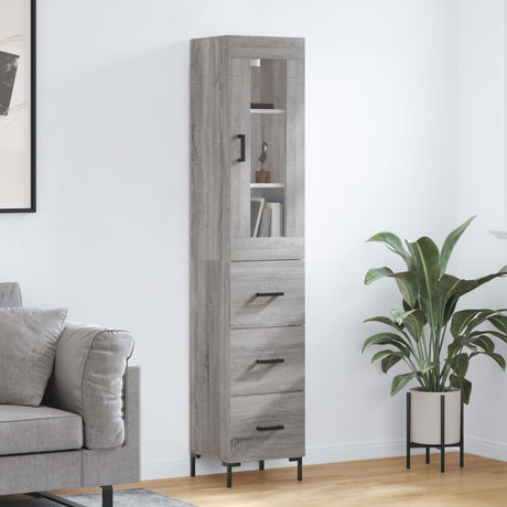 Highboard 34.5X34X180 Cm Engineered Wood