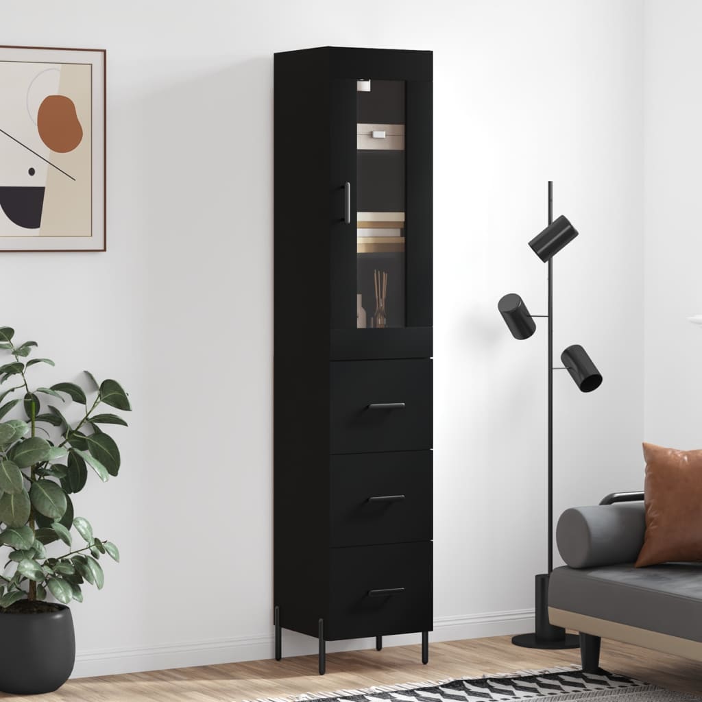 Highboard 34.5X34X180 Cm Engineered Wood
