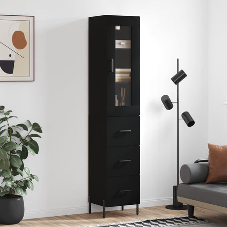 Highboard 34.5X34X180 Cm Engineered Wood
