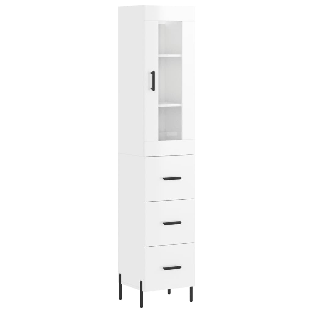 Highboard 34.5X34X180 Cm Engineered Wood