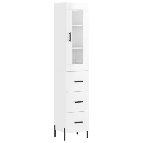 Highboard 34.5X34X180 Cm Engineered Wood