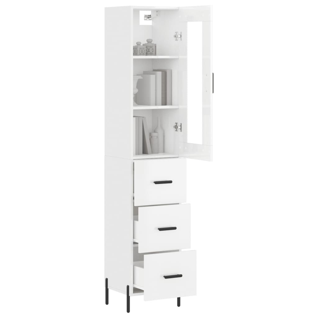 Highboard 34.5X34X180 Cm Engineered Wood