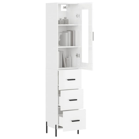 Highboard 34.5X34X180 Cm Engineered Wood