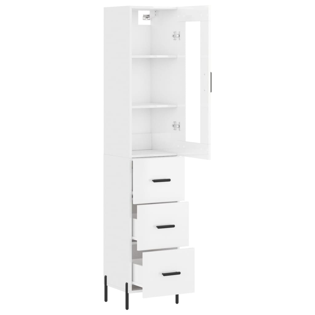 Highboard 34.5X34X180 Cm Engineered Wood