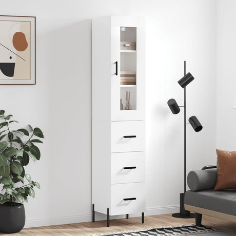 Highboard 34.5X34X180 Cm Engineered Wood