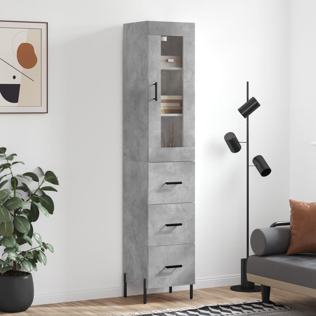 Highboard 34.5X34X180 Cm Engineered Wood