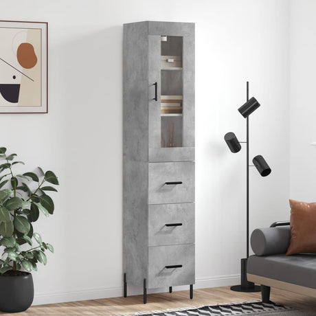 Highboard 34.5X34X180 Cm Engineered Wood
