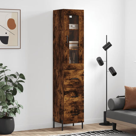 Highboard 34.5X34X180 Cm Engineered Wood