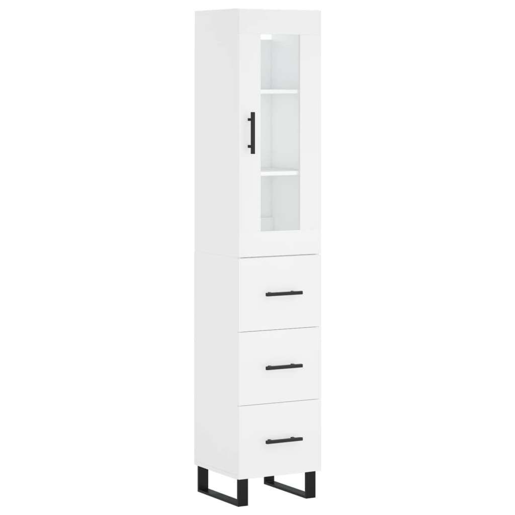 Highboard 34.5X34X180 Cm Engineered Wood