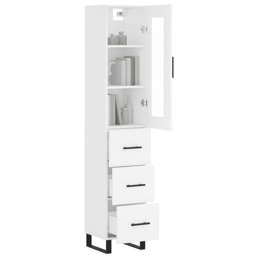 Highboard 34.5X34X180 Cm Engineered Wood