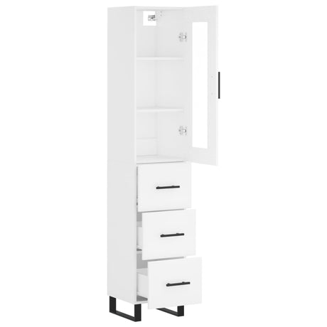 Highboard 34.5X34X180 Cm Engineered Wood