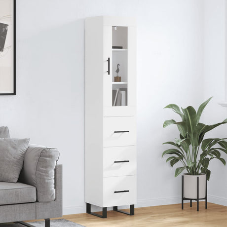 Highboard 34.5X34X180 Cm Engineered Wood