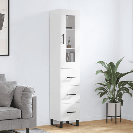Highboard 34.5X34X180 Cm Engineered Wood