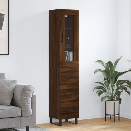 Highboard 34.5X34X180 Cm Engineered Wood