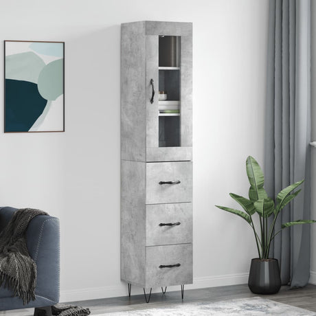 Highboard 34.5X34X180 Cm Engineered Wood
