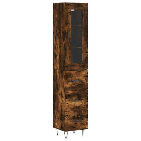 Highboard 34.5X34X180 Cm Engineered Wood