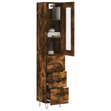 Highboard 34.5X34X180 Cm Engineered Wood