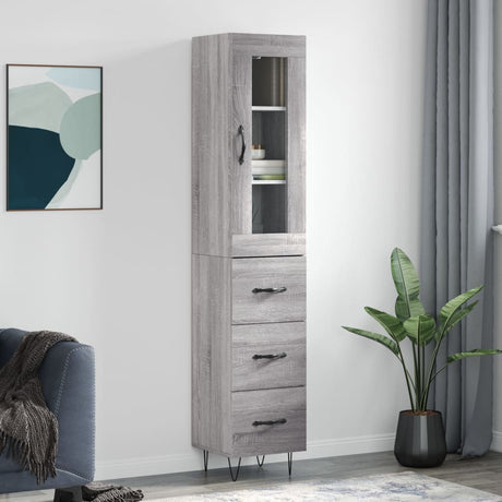 Highboard 34.5X34X180 Cm Engineered Wood