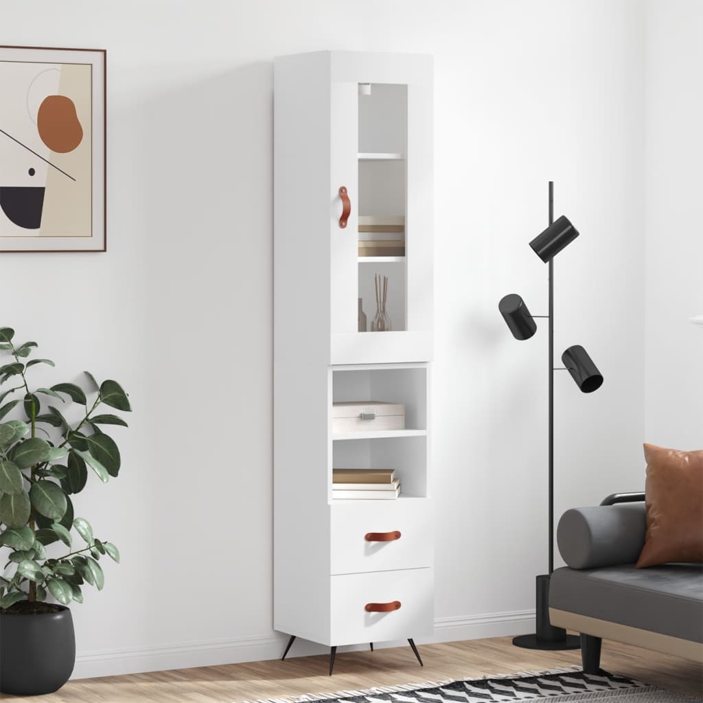 Highboard 34.5X34X180 Cm Engineered Wood