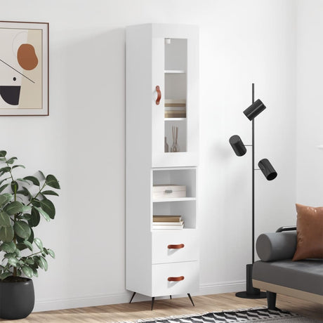 Highboard 34.5X34X180 Cm Engineered Wood