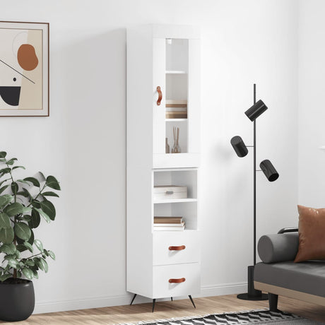 Highboard 34.5X34X180 Cm Engineered Wood