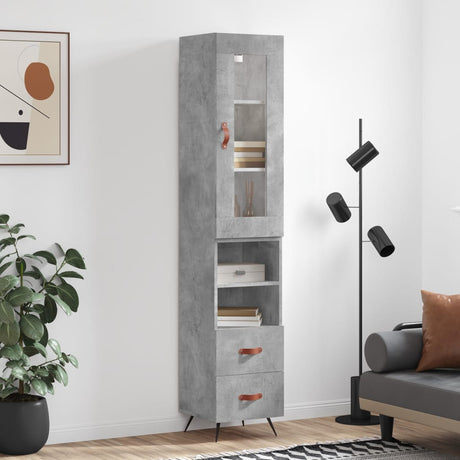 Highboard 34.5X34X180 Cm Engineered Wood