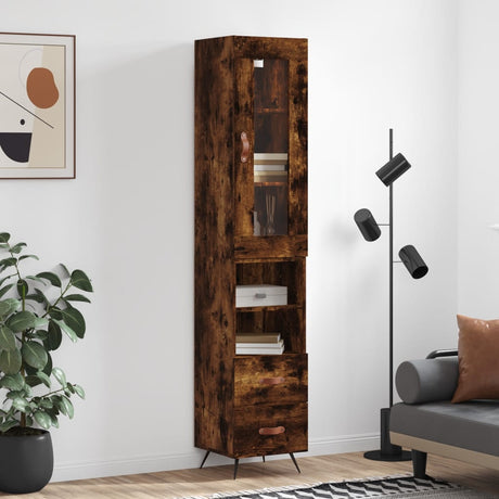 Highboard 34.5X34X180 Cm Engineered Wood