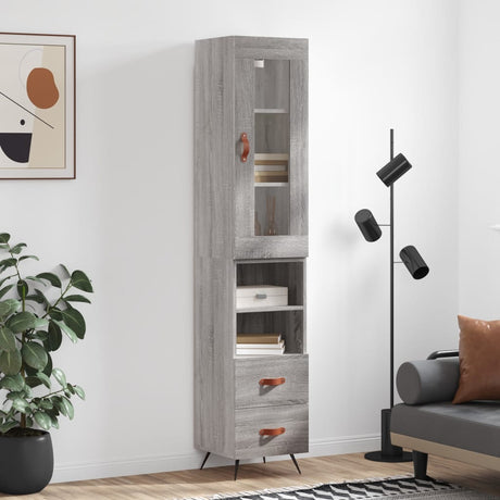 Highboard 34.5X34X180 Cm Engineered Wood