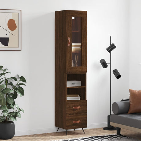 Highboard 34.5X34X180 Cm Engineered Wood