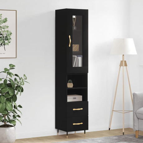 Highboard 34.5X34X180 Cm Engineered Wood