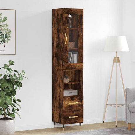 Highboard 34.5X34X180 Cm Engineered Wood