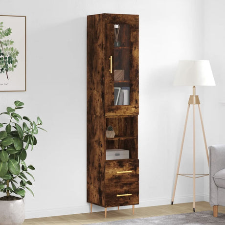 Highboard 34.5X34X180 Cm Engineered Wood
