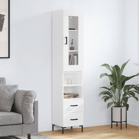 Highboard 34.5X34X180 Cm Engineered Wood