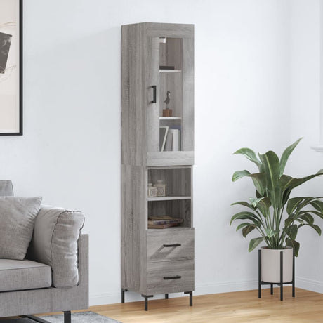 Highboard 34.5X34X180 Cm Engineered Wood