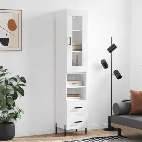 Highboard 34.5X34X180 Cm Engineered Wood