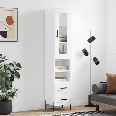 Highboard 34.5X34X180 Cm Engineered Wood