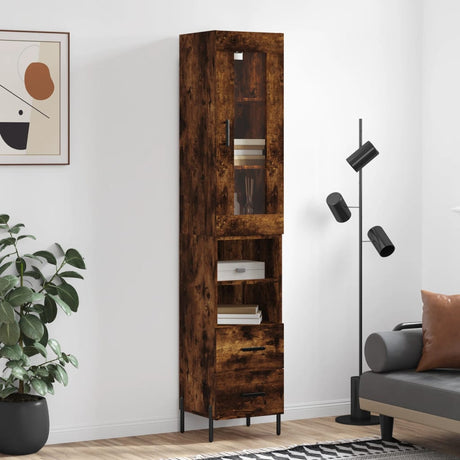 Highboard 34.5X34X180 Cm Engineered Wood