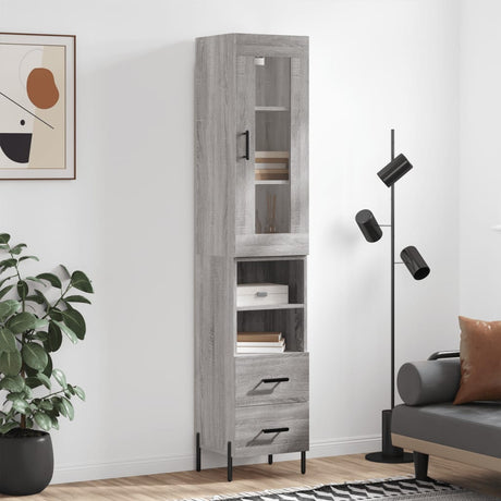 Highboard 34.5X34X180 Cm Engineered Wood