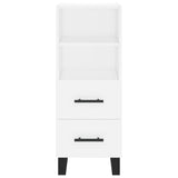 Highboard White 34.5x34x180 cm Engineered Wood