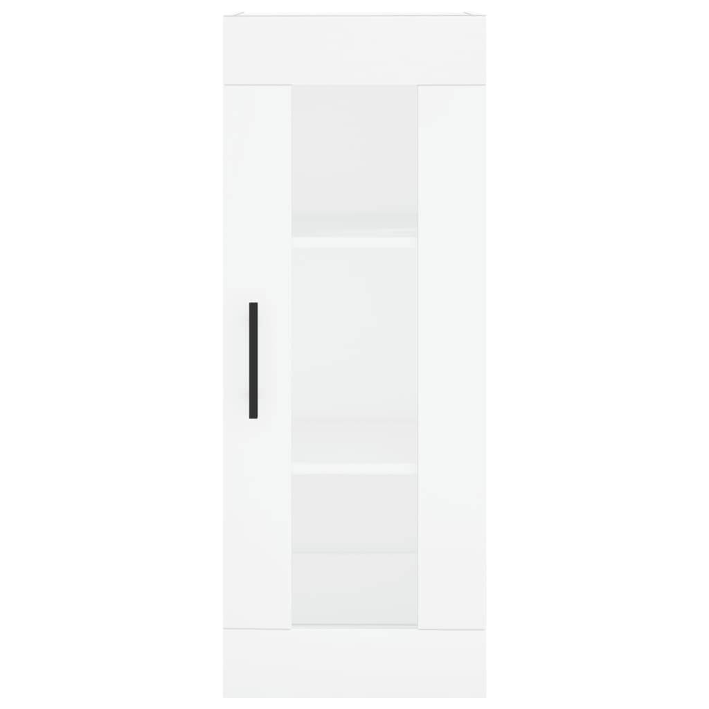 Highboard White 34.5x34x180 cm Engineered Wood