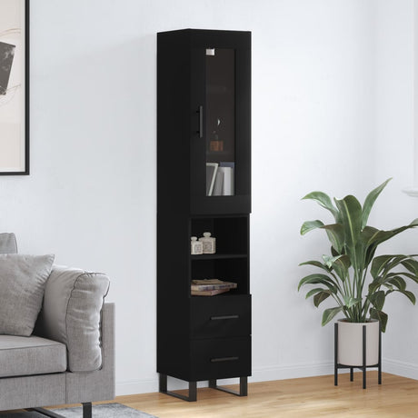 Highboard 34.5X34X180 Cm Engineered Wood