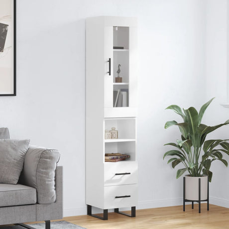 Highboard 34.5X34X180 Cm Engineered Wood
