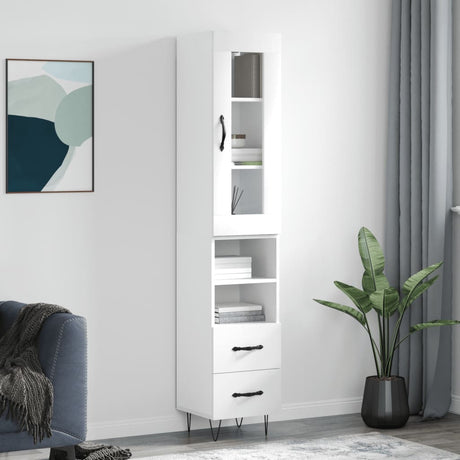 Highboard 34.5X34X180 Cm Engineered Wood